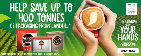 Nescafe Saving Packaging From Landfill